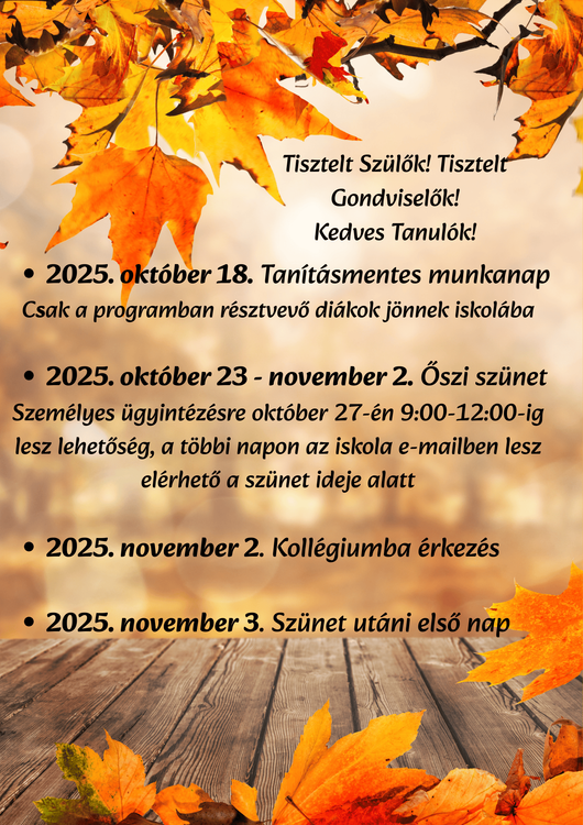 Fontos tudnivalók
