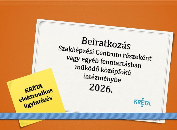 Tájékoztató a 2026/2027. tanévre történő beiratkozásról