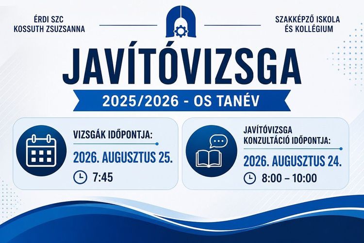 Javítóvizsga 2025/2026 - os tanév