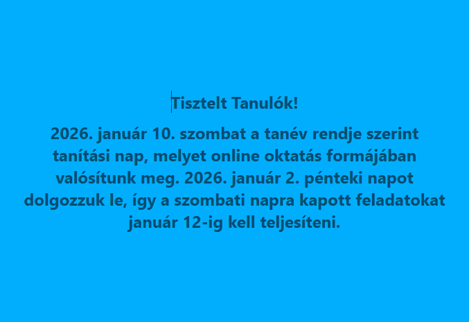 Január 10. szombati munkanap