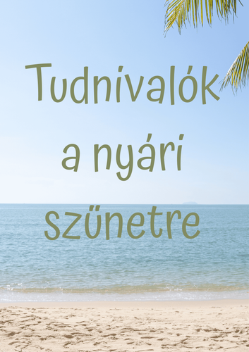 Nyári ügyeleti rend