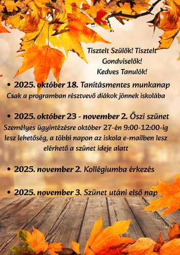 Fontos tudnivalók