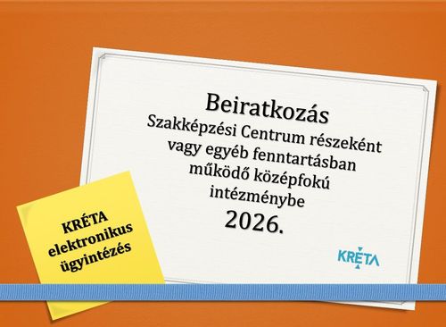 Tájékoztató a 2026/2027. tanévre történő beiratkozásról